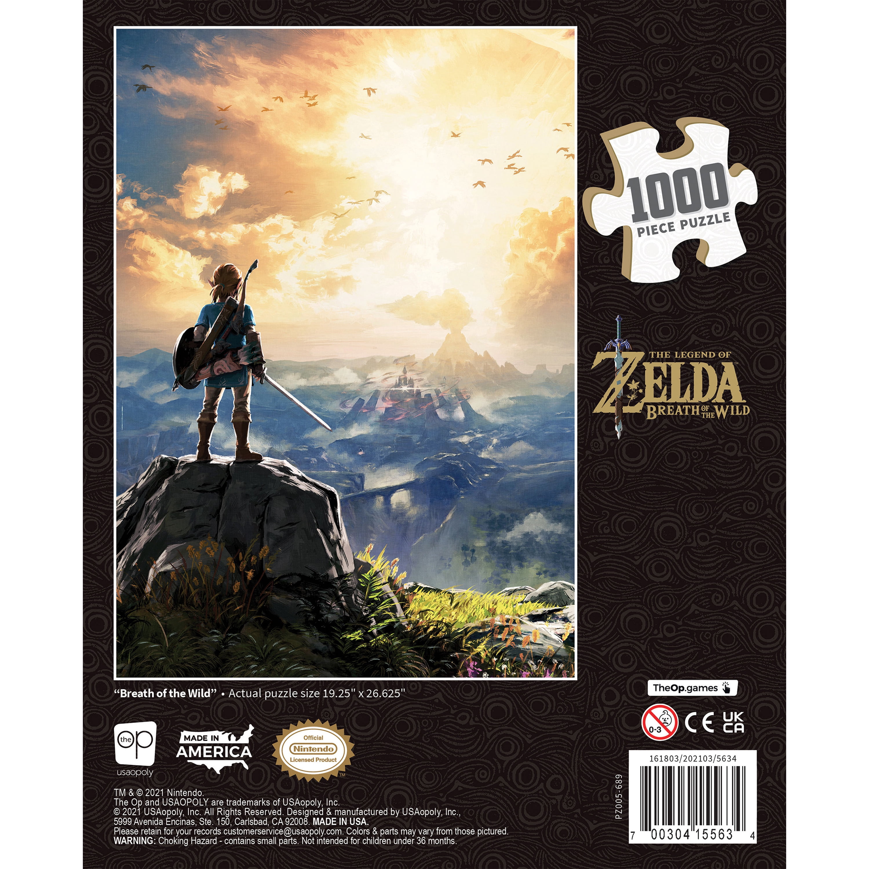 The Legend of Zelda "Breath of the Wild" 1,000 Piece Jigsaw Puzzle, by Usaopoly