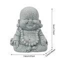 thumbnail image 2 of Zen Garden Buddha Statue Small Stone Meditating Monk Sculpture for Home and Feng Shui, 2 of 3
