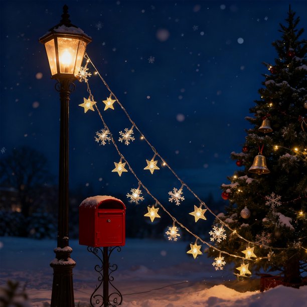 Guirnalda De Luces Led Transparentes Para Árbol De Navidad, 1.5 M, 10 Luces Led Blancas Cálidas A Pilas, Para Decoración Navideña En Interiores Y Exteriores, Color Blanco (1 Unidad) Rkxzt