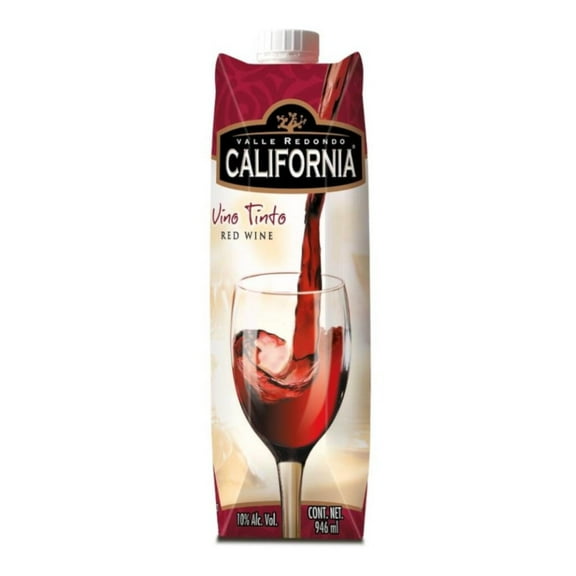 Pack de 4 Vino Tinto California Tetra Pack 946 ml