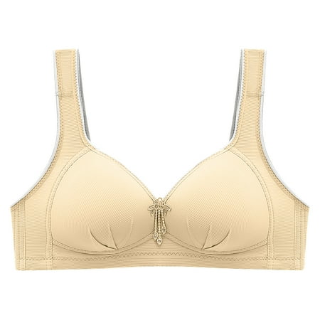 

IROINNID Women s Wire-Free Bras Solid Gathered Together Daily Underwear No Rims Underwear