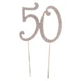 thumbnail image 2 of Adornos para Tartas PENGJTMXG 50 Cumpleaños o Aniversario Dorados con Diamantes de Imitación, 2 of 3