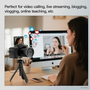 NBD Digital Camera for Photography,4K 64MP Video Camera with 16X Digital Zoom and 32GB SD Card Black