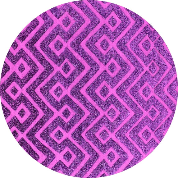 Ahgly Company Indoor Round Oriental Pink Industrial Area Rugs, 6' Round