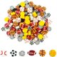 thumbnail image 1 of 100 cuentas de arcilla polimérica hechas a mano con flores, cuentas espaciadoras de arcilla polimérica de 10 mm para mujeres y niñas, fabricación de joyas, dijes de bricolaje, pulsera, collar, accesor, 1 of 4
