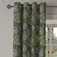 thumbnail image 3 of Ambesonne Sage Grommet Curtain, Dandelions Retro Nature Art, 50" x 54", Green Brown White, 3 of 6