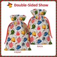 thumbnail image 2 of Naloa Watercolor Teapots Drawstring Christmas Bags, 3D Xmas Gift Bags, Christmas Wrapping Bags, Xmas Goodie Bags, Treat Pouch Bags, Party Favor Bags-Medium, 2 of 9