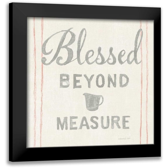 Nai, Danhui 12x12 Black Modern Framed Museum Art Print Titled - Floursack Kitchen VI