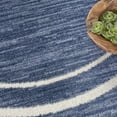 thumbnail image 2 of Nourison Essentials Indoor/Outdoor Navy/Ivory 6' x round Area Rug, (6 Round), 2 of 11