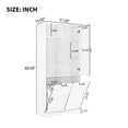 thumbnail image 3 of Bathroom Storage Cabinet with 2 Laundry Hamper, Wooden Bathroom Pantry Cabinet with 1 Cabinet and 4-Layer Shelves for Living Room, Oak, 3 of 9