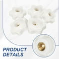thumbnail image 3 of Uxcell Thread Star Knobs 6 Star Knurled Tightening Screw Clamping Knob Handle for Umbrella Base Replacement White 8mm x 32mm, 3 of 7