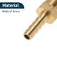 thumbnail image 5 of Accesorios de manguera de latón Unique Bargains 1/4" M12x1 con rosca macho, conector recto para aire, agua, aceite, gas, combustible, 2 piezas tono dorado, 5 of 7
