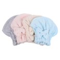 thumbnail image 1 of Toallas para secar el cabello, paquete de 4 unidades, turbante de microfibra suave para un secado rápido y reducción del daño por calor., 1 of 5