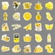 thumbnail image 3 of 50 pegatinas de estilo amarillo surtido: calcomanías creativas DIY para fundas de teléfonos, tazas de viaje, botellas de agua, computadoras portátiles y equipaje, 3 of 5
