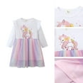 thumbnail image 2 of Xmarks Girl Fall Winter Dress for Toddler Tutu Dresses Long Sleeve Round Neck Outfits 2-8T, 2 of 6