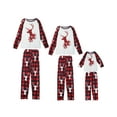thumbnail image 2 of INSPIRE CHIC Family Christmas Pajama Sets Women's Deer Long Sleeve Tee and Plaid Pants S Men's Red, 2 of 5