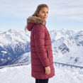 thumbnail image 5 of HVEOO Women's Long Winter Down Coat Thicken Fleece Lined WaterproofPuffer Jacket, Burgundy M, 5 of 8