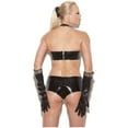 thumbnail image 2 of Elegant Moments Vinyl Zip Front Booty Shorts-Black-Large, 2 of 2