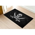 thumbnail image 5 of Black Rugs, Modern Rug, Thick Rug, Large Rug, Pirates Flag Rug, Non Slip Rug, Kitchen Rug, Modern Rug Gift For Him Rugs, Bathroom Rugs, 1.7'x2.3' - 50x70 cm, 5 of 9
