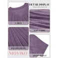 thumbnail image 4 of MOYIKO Blouses for Women Short Sleeve Shirts Dressy Casual V Neck Tunic Tops with Pleats, 4 of 7