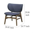 thumbnail image 5 of Isina Dining Side Chair, Slate Blue Polyester, Walnut Brown Solid Wood, 5 of 6