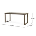 thumbnail image 4 of Christopher Knight Home Nibley Outdoor Acacia Wood Outdoor Dining Table by  - 71"W x 34"D x 30"H Teak, 4 of 5