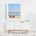 thumbnail image 2 of Relaxing on the Beach - Photography Beach Summer Seaside Coastal Ocean Waves Scenic White Framed Wall Art Print 8 x 10 inches, 2 of 3