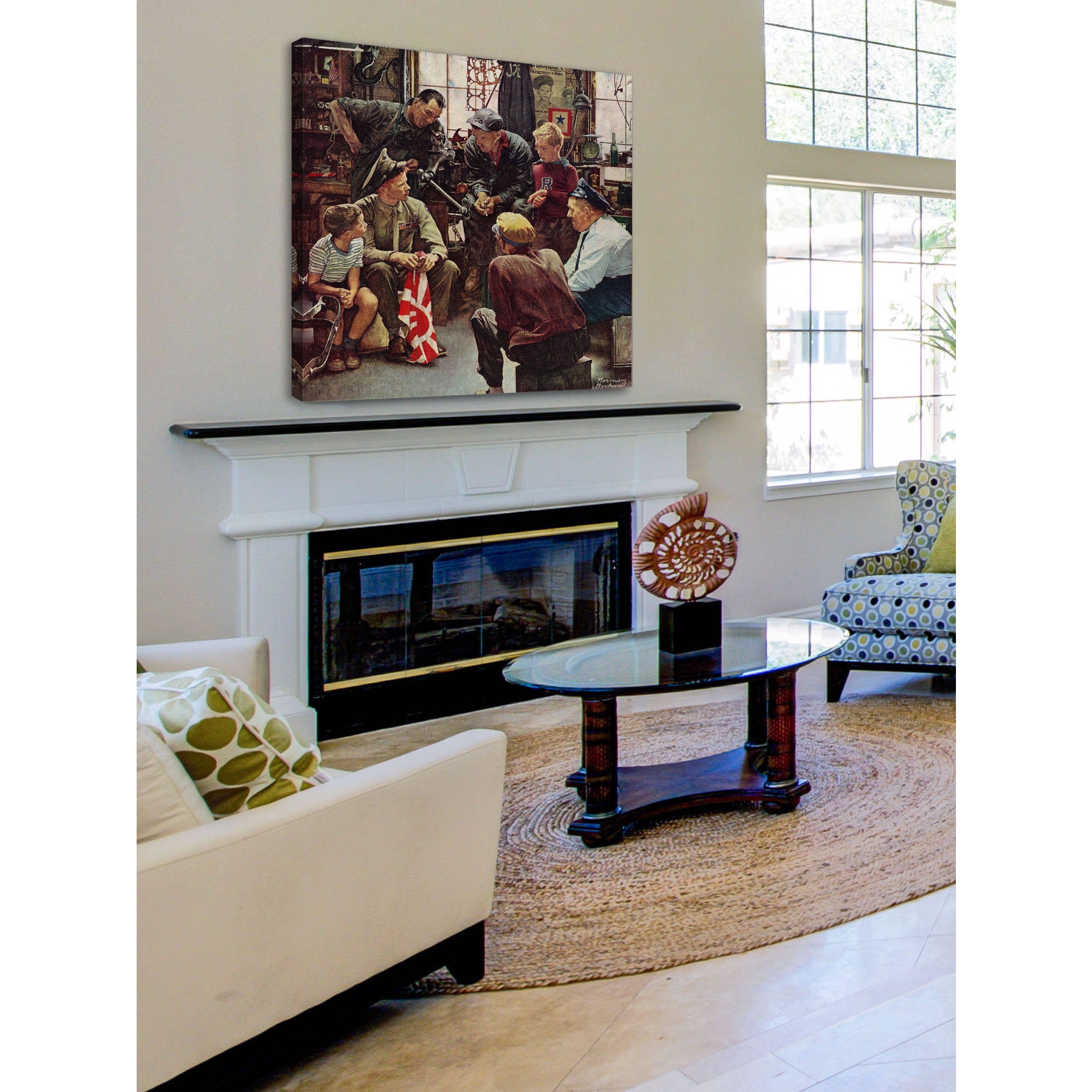 Marmont Hill "Homecoming Marine" by Norman Rockwell Painting Print on Canvas