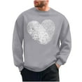 thumbnail image 2 of PNTUTB Valentine's Day Sweatshirts for Men's Fashion Print Crew Neck Long Sleeve Casual Loose Pullover Tops, 2 of 6