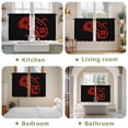 thumbnail image 6 of Red Game Controller Kitchen Curtains, Modern Art Gaming Handheld Black Light Filtering Window Curtain Panels, 2Pcs Rod Pocket Window Treatments Set for Study Room Bathroom Bedroom 52x54 Inches, 6 of 9