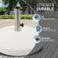 thumbnail image 6 of US Weight Free-Standing Fillable Umbrella Base - Rolling Base for Patio Umbrella Stand – White, 6 of 9