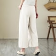 thumbnail image 4 of Pants for Women S with Pockets Pants with Stripe on The Side Dress Size 16 Women Linen Cover up Comfy plus Size Glitter Dress Corduroy plus Elastic Waist Pant 3 Strip Beige XL, 4 of 7