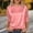 Pink, variant on Women's Satin Blouse Dressy Casual 3/4 Sleeve Silk Tops Round Neck Formal Business Tshirts (Purple XL)