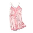 thumbnail image 5 of Women's Nightgowns & Sleepshirts Pajamas Satin Home Nightdress Exotices Plus Size Dresses for Women,Pink,M, 5 of 7
