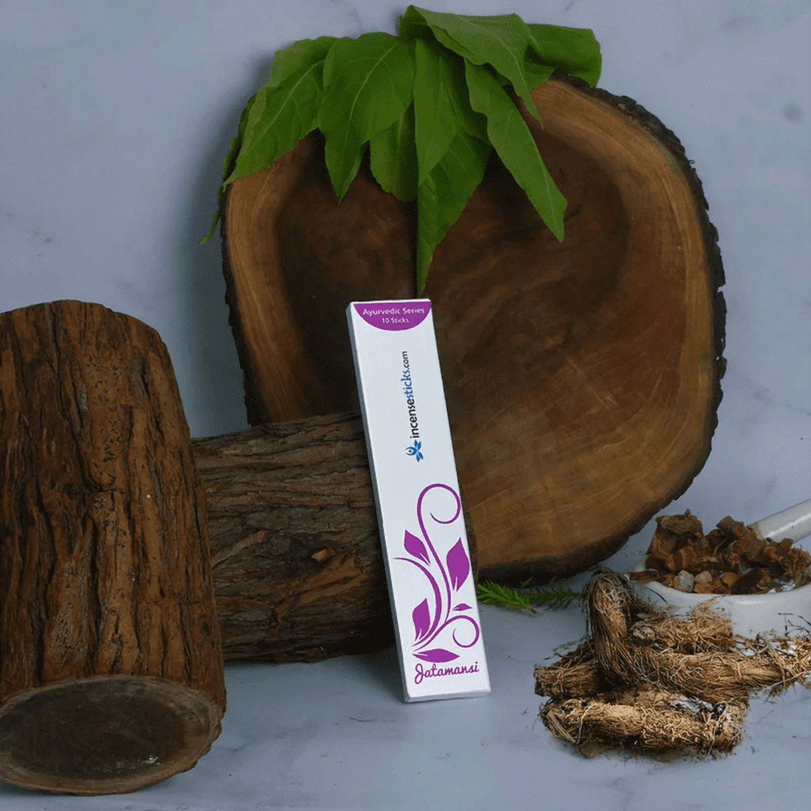 Jatamansi Incense Sticks 8" - 10 Packs, 10 Sticks Each | Earthy & Subtly Sweet Fragrance