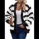 thumbnail image 3 of Suéter de Invierno de Punto Holgado con Rayas y Mangas Farol para Mujer, Moda de Otoño y Negro S, 3 of 10