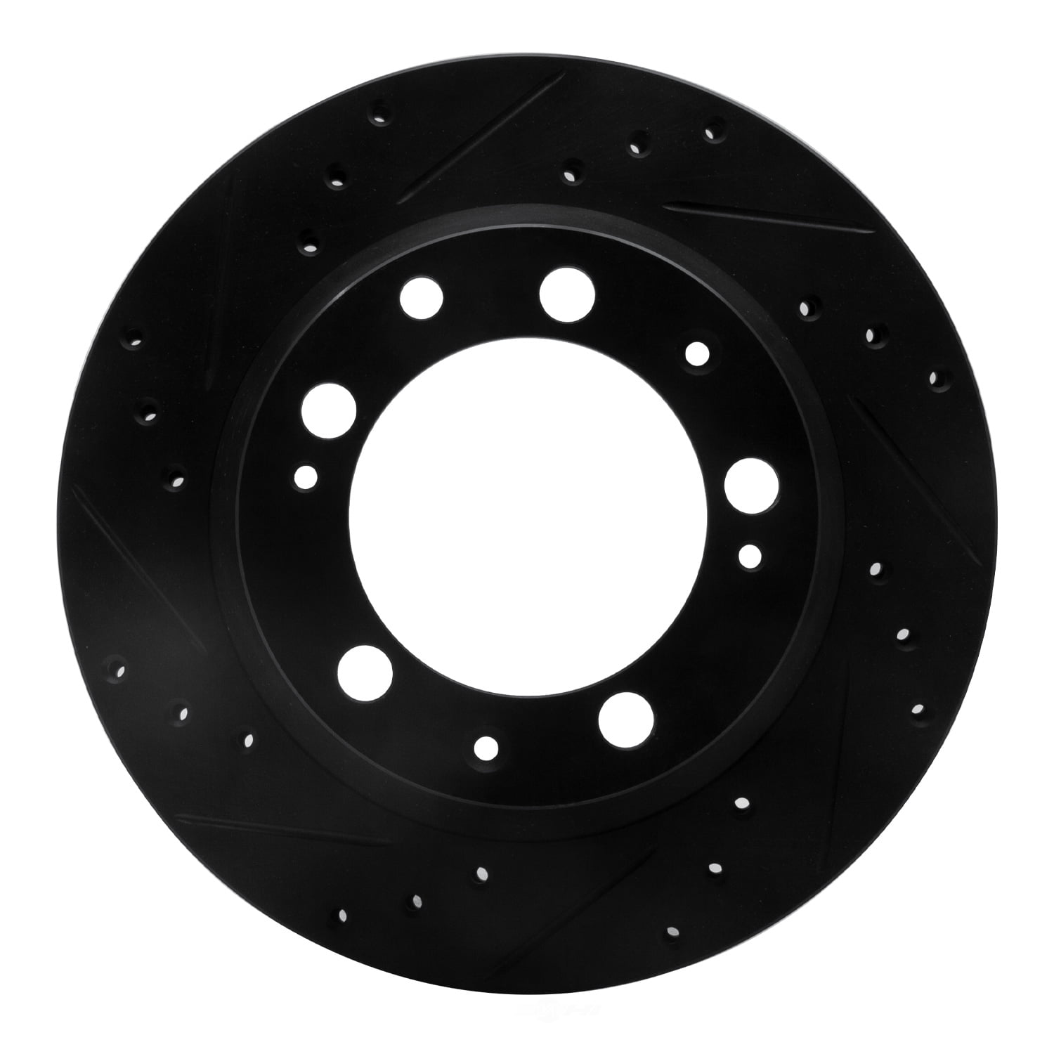 Dynamic Friction Company 633-02006L DFC Brake Rotor - Drilled And Slotted - Black