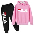 thumbnail image 2 of Conjuntos de ropa deportiva para niños de 3 a 14 años, con capucha y pantalones, 2 piezas, tendencia de otoño y primavera, 2 of 4