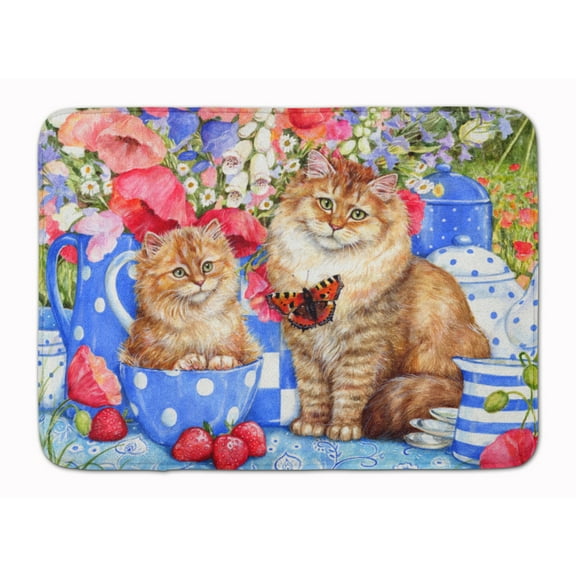 Blue Cats Machine Washable Memory Foam Mat