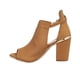 thumbnail image 3 of Botín Abierto Con Tacón Casual Formal Para Mujer Tipo Ante Color Camel 088D3Q cafe 26 Incógnita 088D3Q, 3 of 7