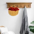 thumbnail image 7 of Wall-Mounted Imitation Rattan Storage Basket,Odor-Free Eco-Friendly Woven Material,Stylish Decor Large Capacity,Easy Installation Durable,For Home Kitchen Makeup Food Tableware Small Items, 7 of 7