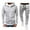 B Silver, variant on Timoontee Men's 2 Piece Set Solid Tracksuit Long Sleeve Hoodies Full Zip Sweatshirts Drawstring Elastic Waist Joggers Fashion Casual Clothes Silver M