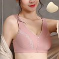 thumbnail image 2 of Arlun,Comfortable Wireless Breast Prosthesis(Left) Bras for Post Support Front Closure Design Soft Comfy Ideal for Everyday Wear Versatile and Stylish Option for Women Pink 46, 2 of 8