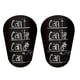 thumbnail image 4 of 2 mini espinilleras de fútbol, ​​accesorios para espinilleras, protector de espinilleras de fútbol Letras blancas y negras, 4 of 9