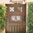 thumbnail image 5 of Welcome Sign for Front Door Farmhouse Wall Porch Fall Home Outside Indoor Christmas Decor 14"x10" PVC Cute Owl Wearing Christmas Hat, 5 of 6