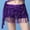 Purple, variant on Fesfesfes Women Skirt Hip Scarf Sequined Tassel Waist Scarf Adult Female Belly Dance Dress Bandage Waist Chain Skirt or
