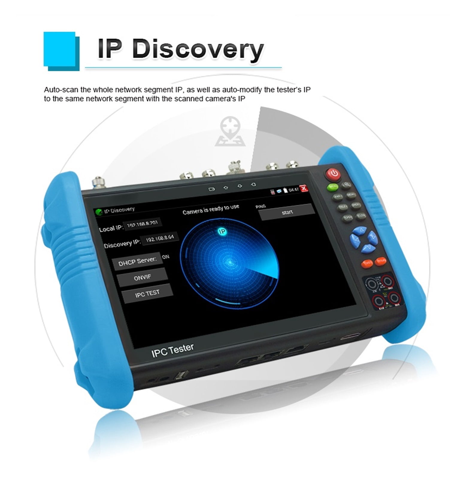IPC Tester 8MP CCTV Tester 7 Inch Monitor IPC 9800 Plus H.265 4K