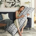 thumbnail image 5 of Boho Long Body Pillow Cover – Soft & Breathable Ethnic Fabric, Hidden Zipper, 20"x54", Stylish Abstract Tribal Print – Gift for Side Sleepers, Pregnancy, Home Decor, 5 of 7