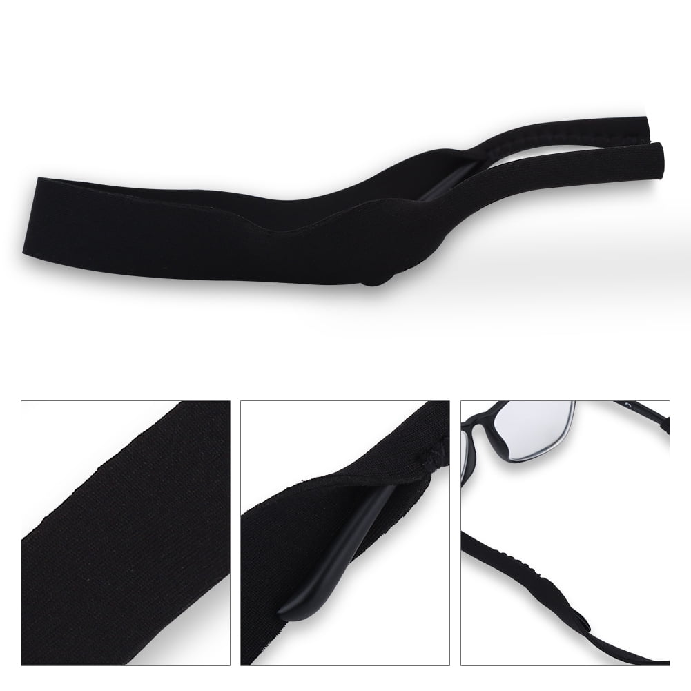 DUXAA Lot De 4 Sangles Réglables Pour Lunettes De Soleil De Sport Compatibles Avec La Plupart Des Lunettes De Soleil Sangle Antiderapante Sans Queue Noir