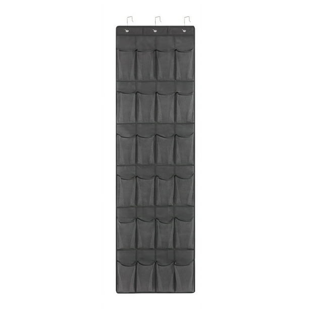Organizador de zapatos para colocar sobre la puerta, 24 bolsillos, zapatero colgante con bolsillos de malla para guardar zapatos, toallas, refrigerios, juguetes, armario, despensa
